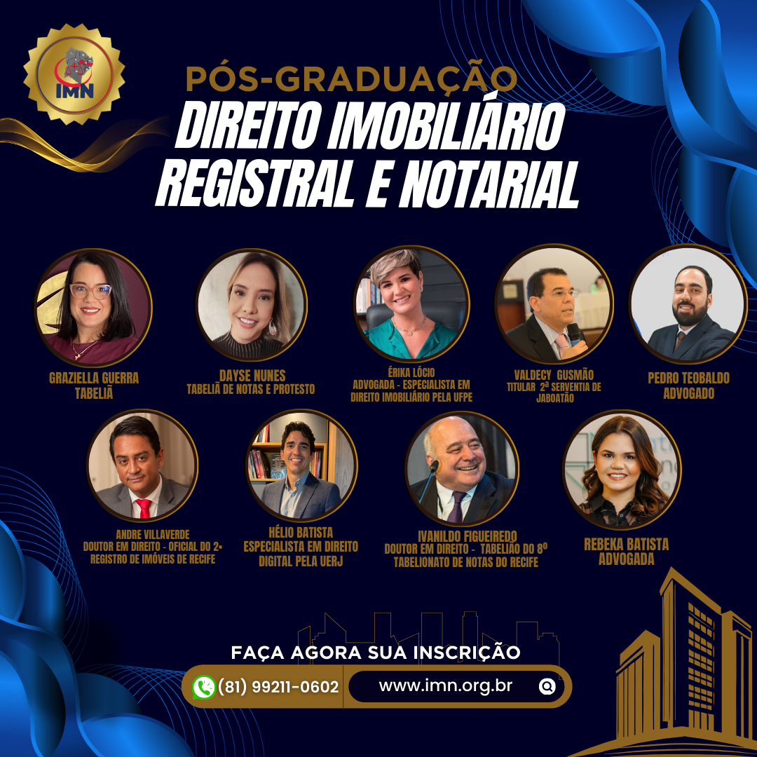 Pós-Graduação em Direito Imobiliário, Registral e Notarial - 3ª Turma