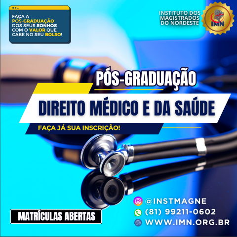 Pós-graduação em Direito Médico e da Saúde (4a. Turma)