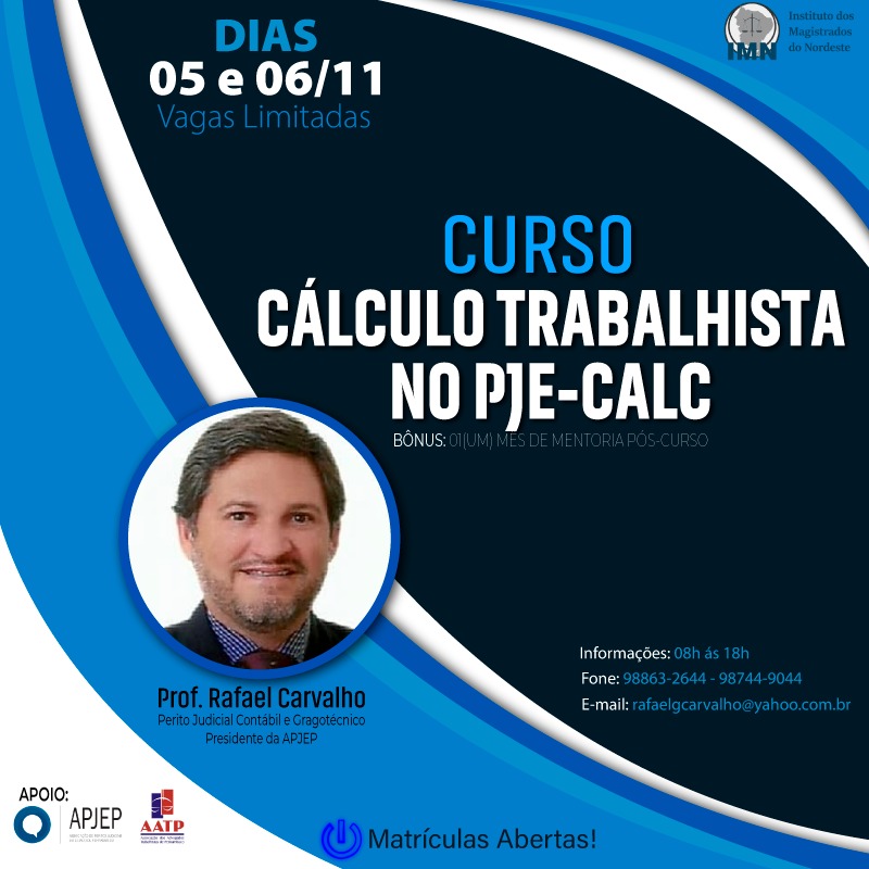 Curso de cálculos trabalhistas no PJe-Calc